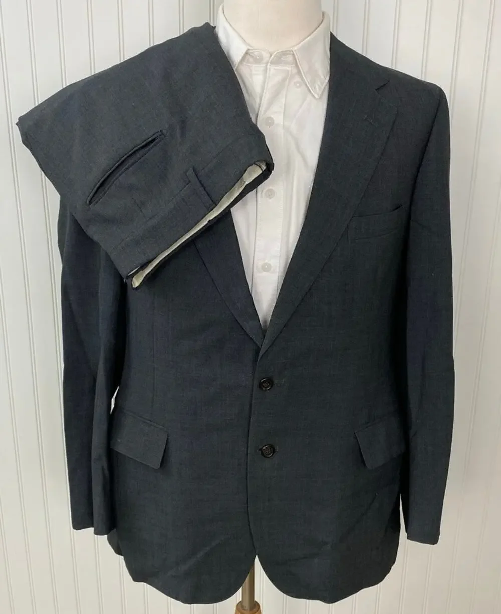 VTG Polo University Club Ralph Lauren 2-piece pleated wool 2-button suit, 42R